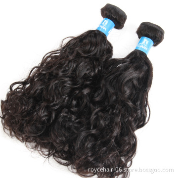 Virgin Hair Brazilian Water Wave 3 Bundles Human Hair Weaves Wet and Wavy Natural Wave Weft